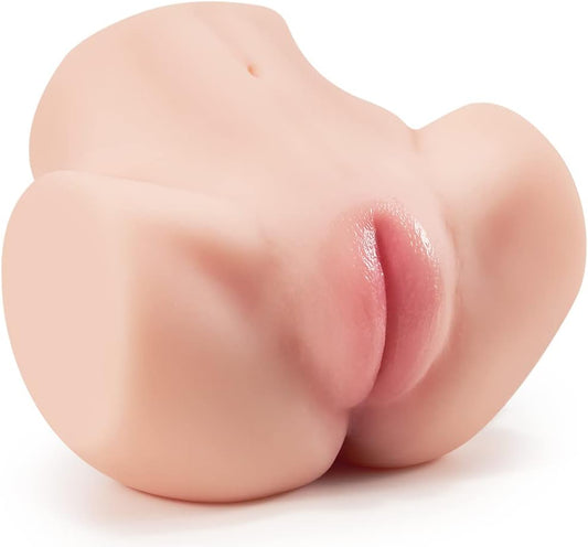 Goyha Dual-Channel Realistic Male Stroker for Him | Ergonomic Split-Leg Intimacy Device with Strong Suction Channel (4.5 LB)
