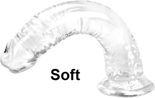 HeartCaptor Clear Suction Cup Dildo Set for Beginners and Advanced Users | Graduated 3-Size Intimate Training Kit with Hands-Free Base