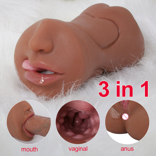 Premium Triple Channels TPE Masturbation Cup for Men