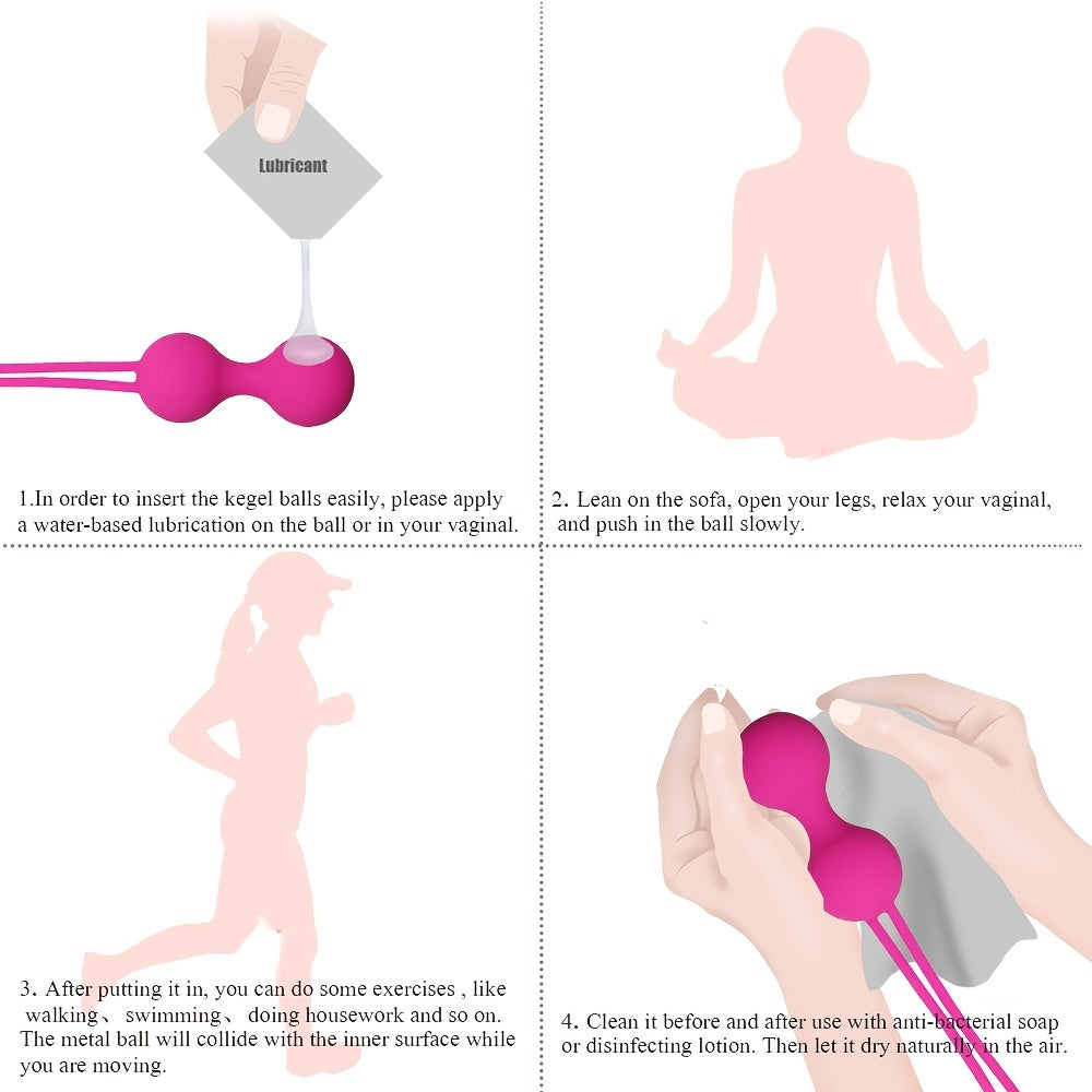 Silicone Kegel Vagina Balls for Pelvic Floor Muscles Strengthening - HeartCaptor