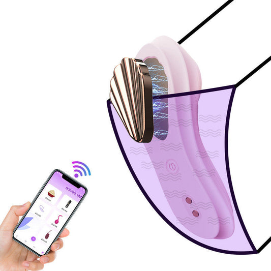 Silicone+ABS Wearable Vibrating Panties with App Remote Control