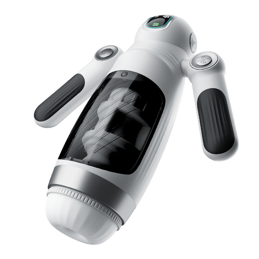 Advanced Telescopic Male Masturbator with LCD Screen and Squeezing Vibration