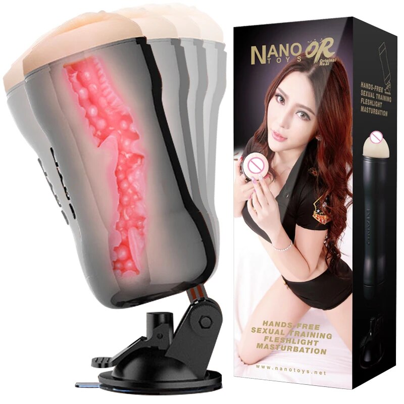 Male Masturbator with Rotating Suction Cup - HeartCaptor