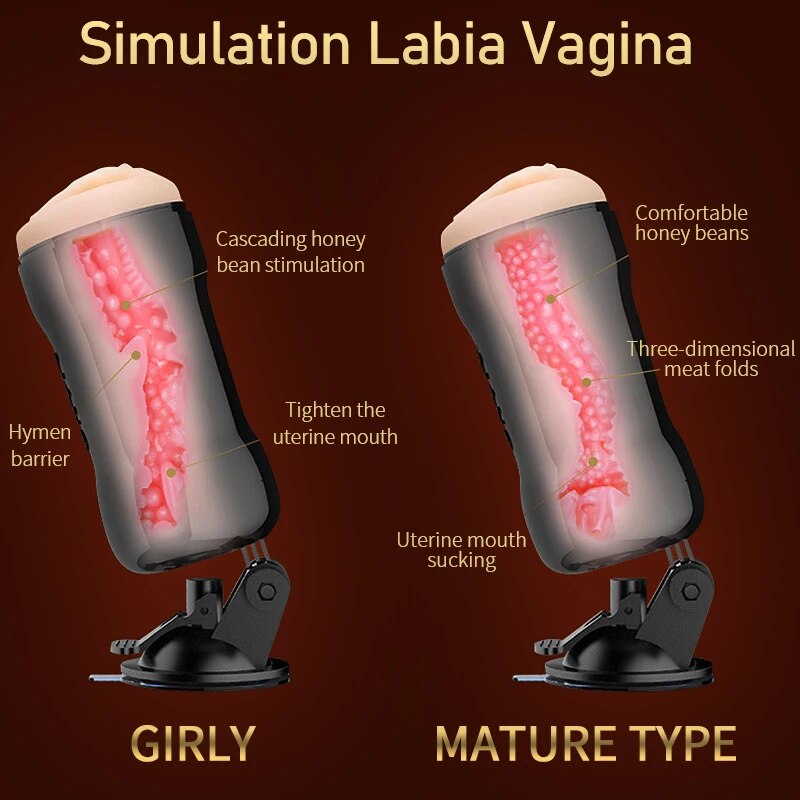 Male Masturbator with Rotating Suction Cup - HeartCaptor