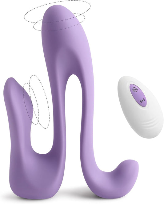 HeartCaptor N-Joy G-Spot & Clitoral Massager for Women | Remote Control Liquid Silicone Intimate Wellness Device with 10 Modes