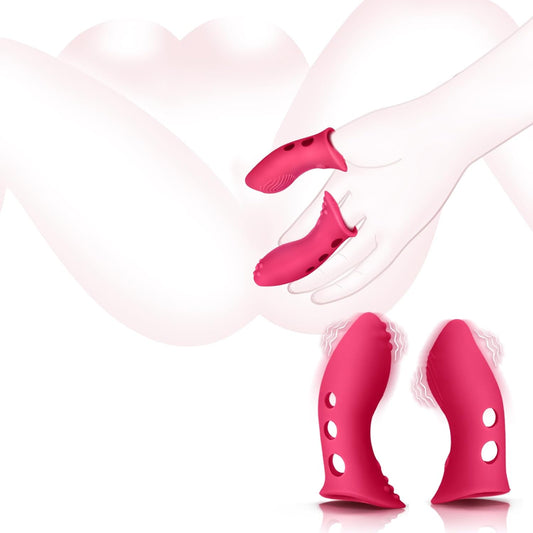 HeartCaptor Finger Vibrator for Women and Couples | Dual-Sleeve Wearable with 10 Modes for G-Spot, Clitoral, Nipple Stimulation