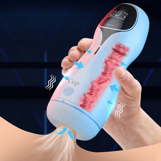 Interactive Voice-Activated Male Masturbation Cup with Vibration