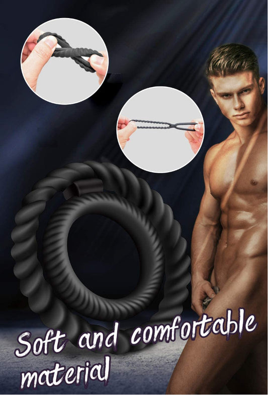 Premium Silicone Dual Penis Ring for Enhanced Erections and Pleasure