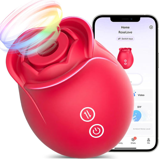HeartCaptor AI Rose Sucking Vibrator for Women | Rechargeable Intimate Wellness Device with App Control