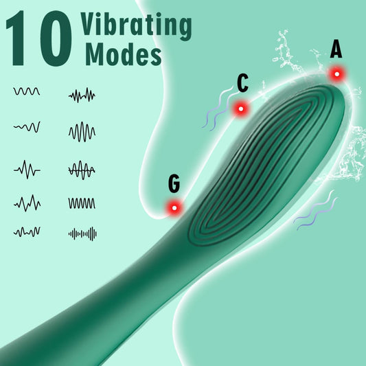 HeartCaptor Clitoral & G-Spot Vibrator for Women | Rechargeable Silicone Massager with 10 Speeds and Waterproof Design