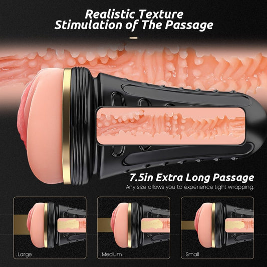 HeartCaptor Manual Suction Male Stroker for Men | Textured Intimate Wellness Device with Concealed Shell
