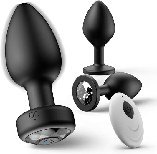 HeartCaptor Remote Control Anal Vibrator & Butt Plug Kit | Silicone Prostate Massager with 10 Vibration Modes for Men & Couples