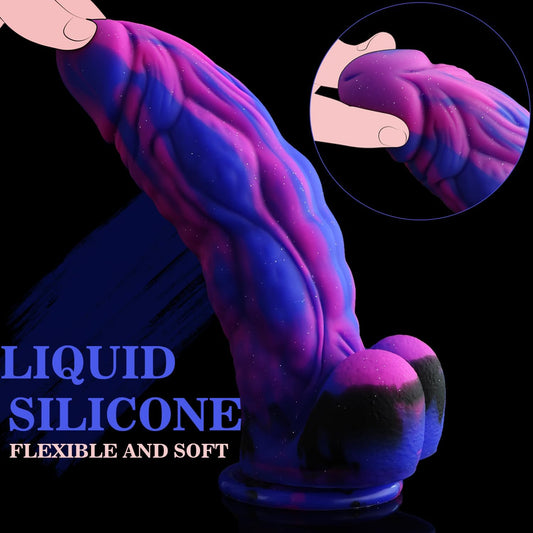 HeartCaptor Realistic Dildo for Women | 9.5 Inch Liquid Silicone Intimacy Device with Suction Cup for Deep G-Spot Stimulation