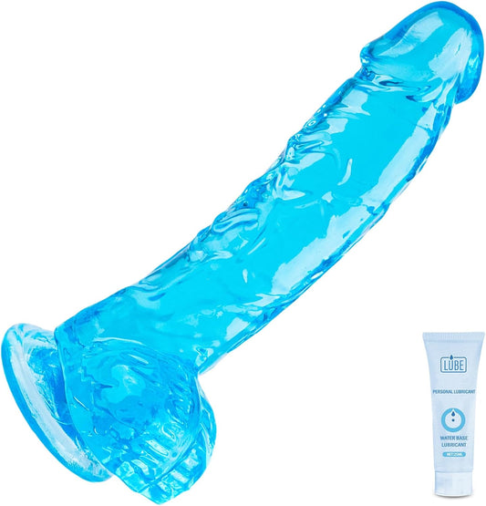 HeartCaptor 7 Inch Realistic Dildo for Women Men Beginners | Flexible Silicone with Strong Suction Cup for G-Spot Anal Play