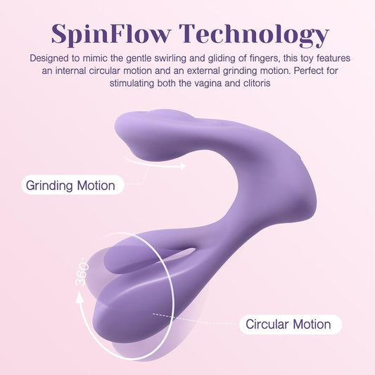 HeartCaptor Swirlii Dual Vibrator for Women | Rechargeable Intimate Wellness Device with Remote