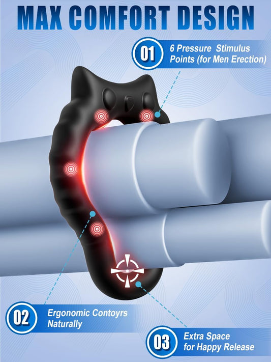 HeartCaptor Silicone Cock Ring Set for Men | 3-Pack Intimate Wellness Accessory with Ergonomic Fit for Stamina