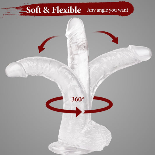 HeartCaptor Realistic Dildo for Couples and Individuals | 10-Inch Dual-Density Silicone Intimacy Device with Suction Cup