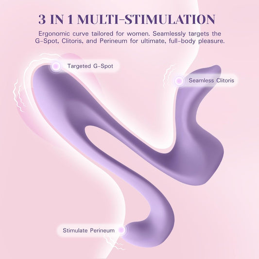 HeartCaptor Dual Stimulation Massager for Women | Rechargeable Liquid Silicone Intimate Wellness Device with Remote Control