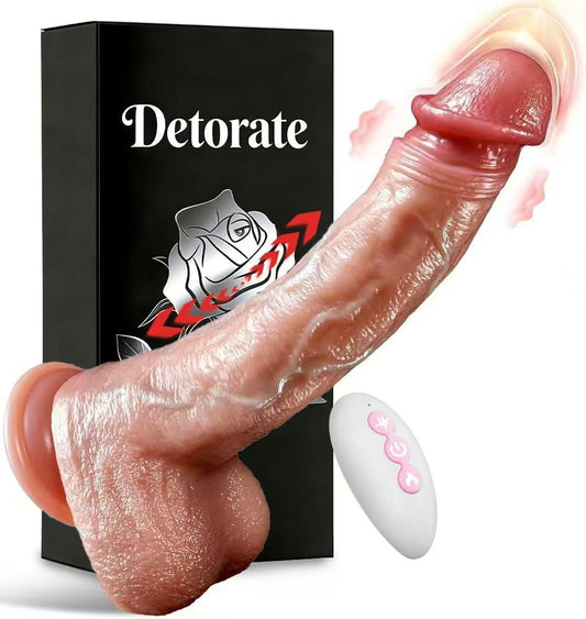 HeartCaptor Realistic Thrusting Vibrator for Couples & Women | Remote Control Wellness Device with Heating