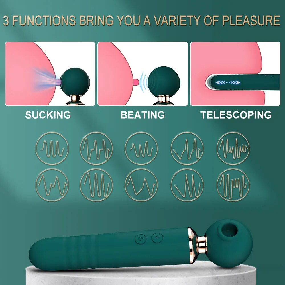 Telescopic G-Spot Vaginal Stimulator Vibrator for Women - HeartCaptor