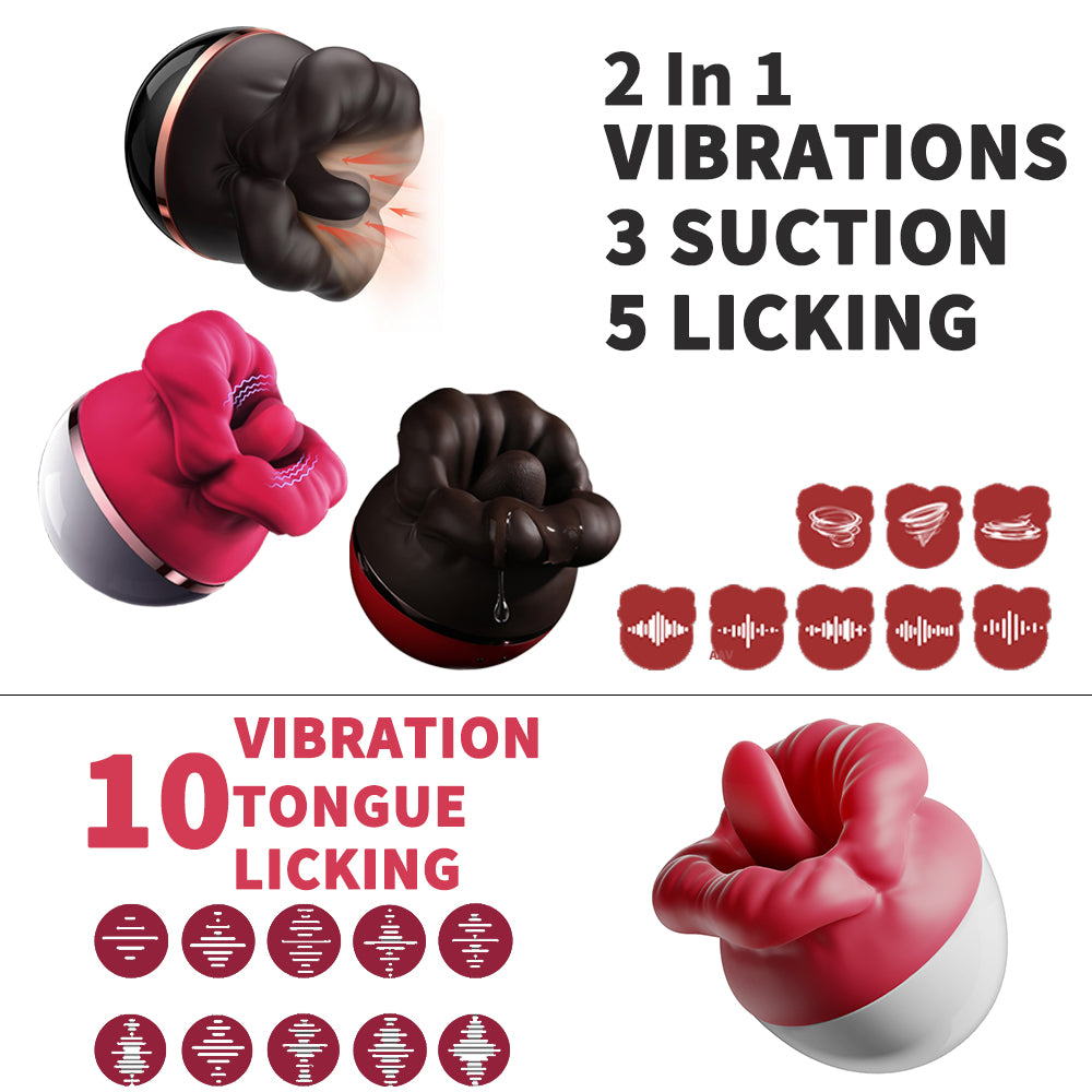 Clitoris Stimulator Vibrator for Women - Rose Lick Suck G Spot Stimulation - HeartCaptor