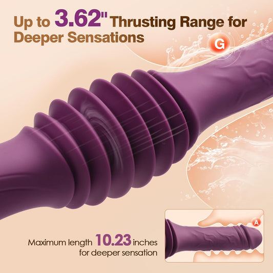 HeartCaptor Heated Thrusting Vibrator for Adults | Hands-Free Suction Intimate Wellness Device