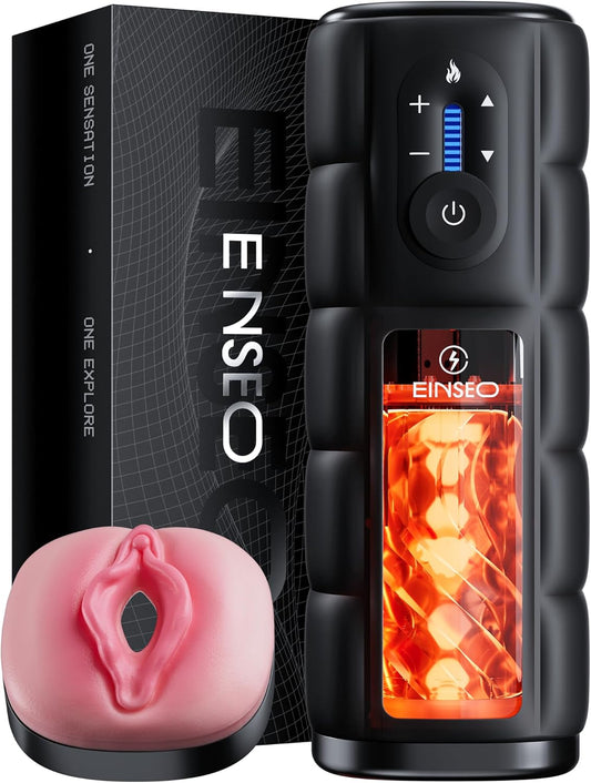 HeartCaptor Automatic Masturbator Stroker for Him | Quiet Brushless Motor Intimacy Device with 65mm Heating Thrusting