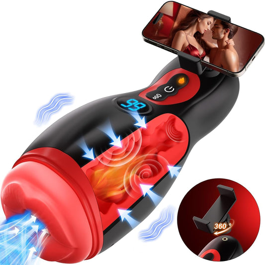 HeartCaptor Smart Male Stroker for Him | App-Controlled Personal Wellness Device with Heating and Sucking Features