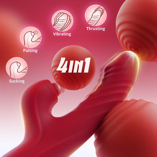 HeartCaptor Dual Stimulation Intimate Wellness Device for Women | Rechargeable Thrusting Personal Wellness Toy