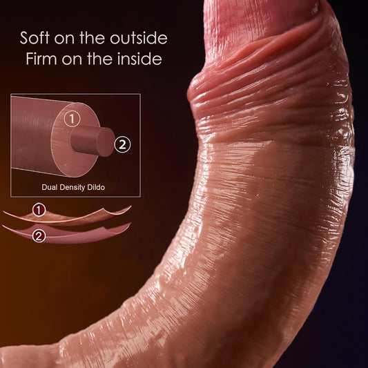 HeartCaptor Dual-Layer Silicone Dildo for Women | 7.8-Inch Realistic Intimate Wellness Device for Targeted Stimulation