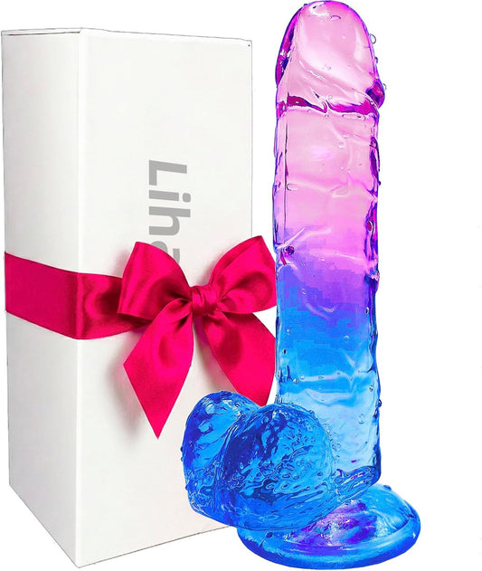 Lihanvil 7.8 Inch Realistic Dildo for Women & Couples | Dual Density Silicone with Suction Cup for G-Spot Stimulation