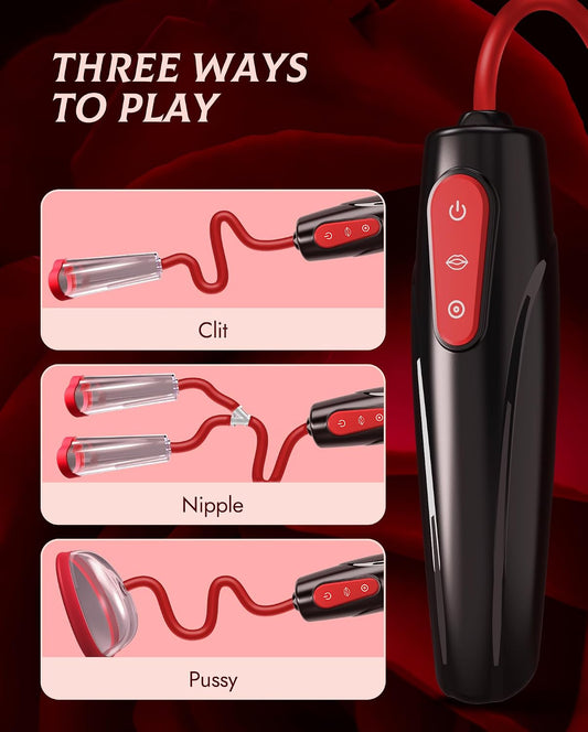HeartCaptor Electric Vacuum Intimate Wellness Pump for Women | Rechargeable Stimulation Device with Multi-Mode Suction