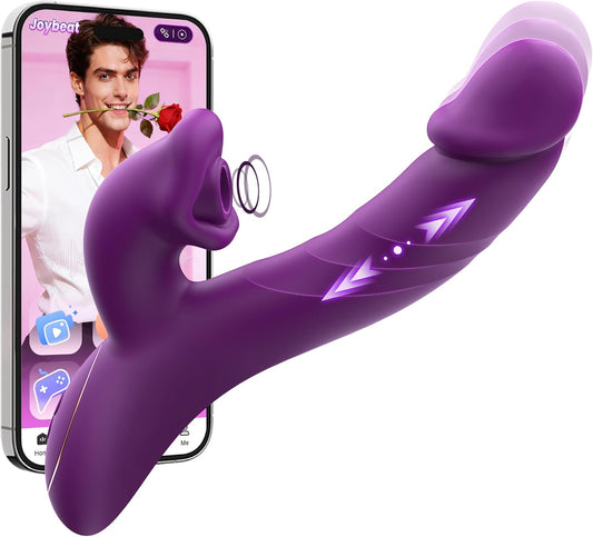 HeartCaptor Dual-Motor Air Suction & Thrusting Rabbit Vibrator for Women | App-Controlled Personal Wellness Device