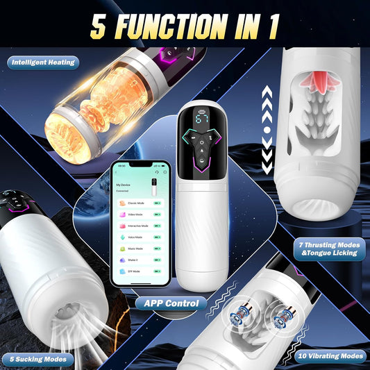 HeartCaptor 5-in-1 Heating Male Intimate Wellness Device for Men | App-Controlled Personal Trainer