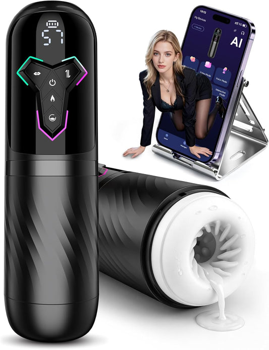 Sky Power Smart Male Stroker by HeartCaptor | App-Controlled Intimacy Device with 360° Heating and Suction