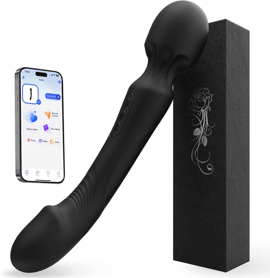 HeartCaptor G-Spot Vibrator Wand for Women | App-Controlled Personal Wellness Device with Dual Motors and 10 Vibration Modes