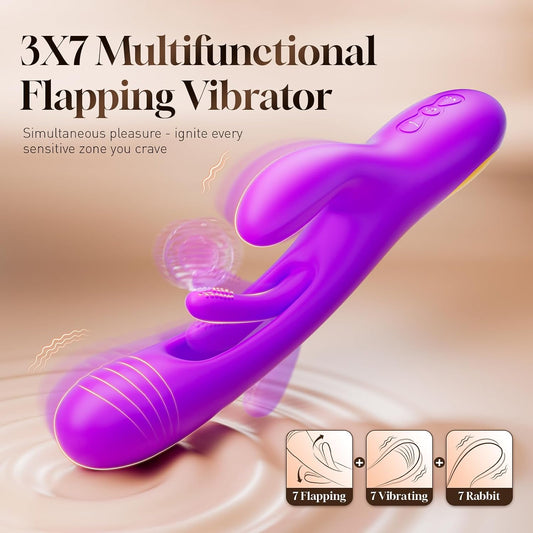 HeartCaptor Rabbit Vibrator Dildo for Women | Rechargeable Intimate Wellness Device with Dual Stimulation