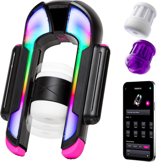 HeartCaptor Smart Stroker for Him | App-Controlled Personal Wellness Device with 7.1-Inch Adjustable Stroke Length