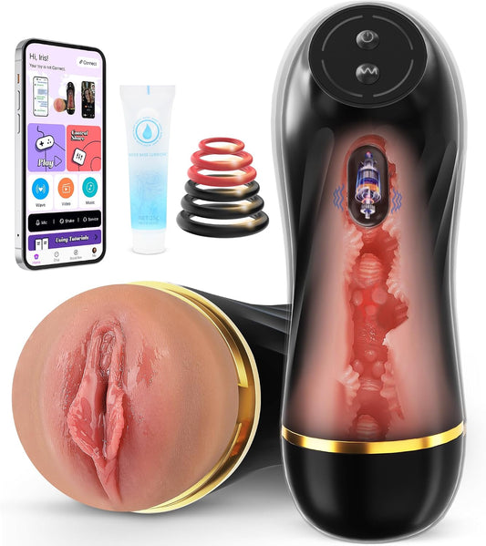 HeartCaptor App-Controlled Male Stroker for Him | Rechargeable Personal Wellness Device with Realistic Texture