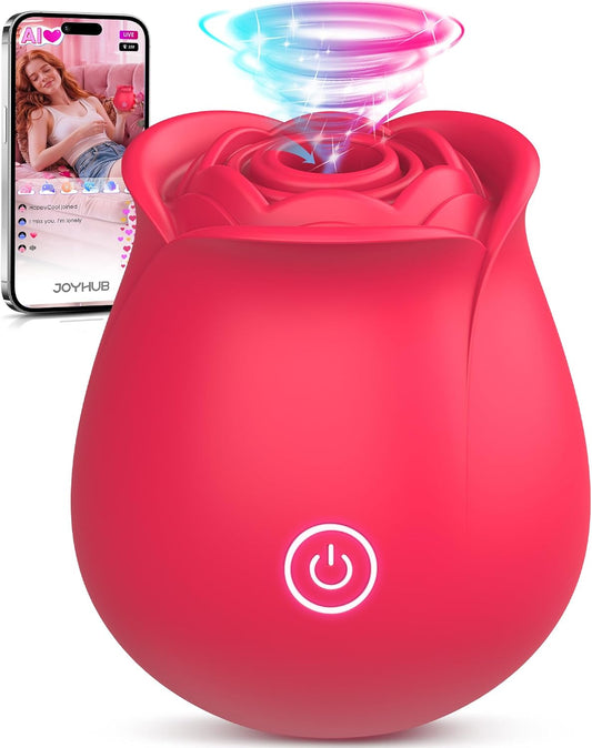 HeartCaptor Rose Dual-Function Intimate Massager for Women | App-Controlled 9-Mode Wellness Device with Body-Safe Silicone