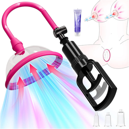 HeartCaptor Pussy Pump Kit for Women | Manual Suction Device with 5 Interchangeable Cups for Intimate Stimulation