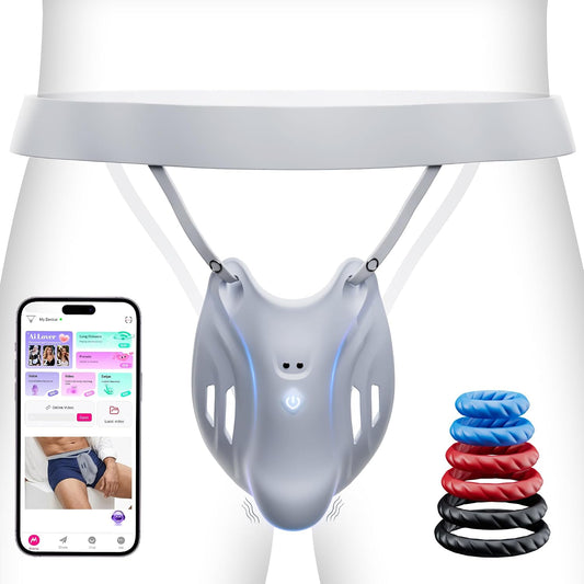 HeartCaptor Wearable Penis Vibrator Trainer for Men | Hands-Free App-Controlled Intimate Wellness Device with 9 Modes