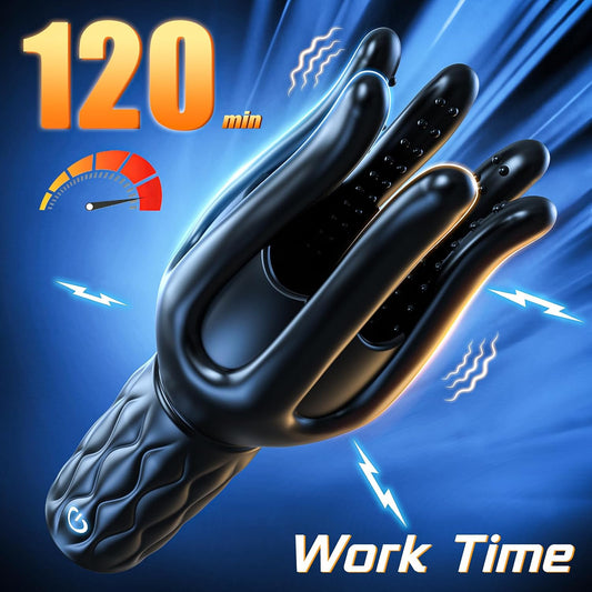 HeartCaptor Smart Male Stroker for Him | Rechargeable Intimacy Device with 7 Vibration Modes and 360 Open-Ended Sensory Wrap