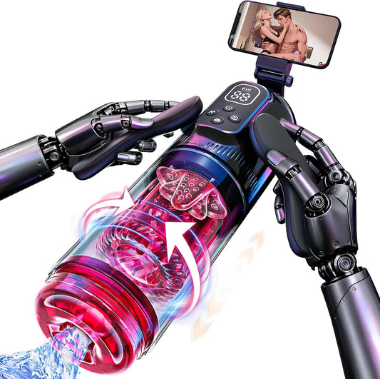 HeartCaptor Humbuzz Automatic Male Stroker for Men | Personal Wellness Intimacy Device with 7 Thrusting and Rotating Modes