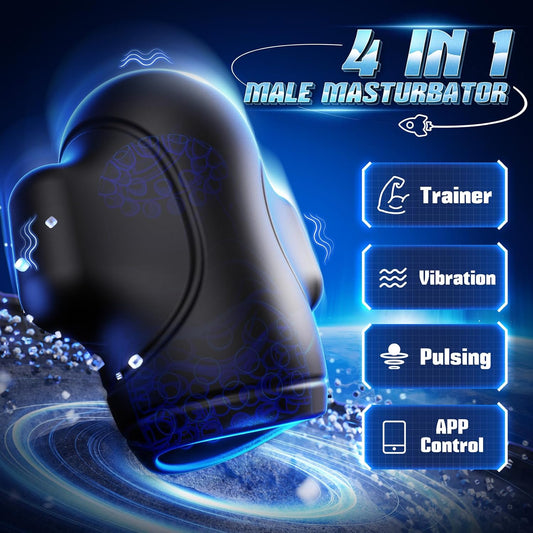 HeartCaptor Smart Male Stroker for Him | App-Controlled Intimate Wellness Device with Triple Motors and Squeezable Sleeve