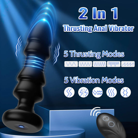 Remote Control Anal Vibrator: Thrust & Vibrate for Intimate Play