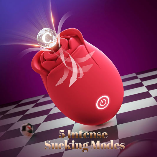HeartCaptor AI Rose Sucking Vibrator for Women | Rechargeable Intimate Wellness Device with App Control