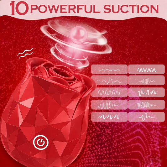 HeartCaptor Rose Clitoral Sucking Vibrator for Women | Waterproof Dual-Function Intimate Massager for Personal Wellness