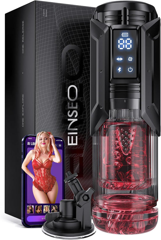 HeartCaptor Automatic Male Stroker Device for Men | Hands-Free Rechargeable Intimate Wellness Device with AI Sync