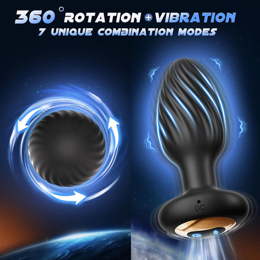 HeartCaptor 360° Rotating Prostate Massager for Men | APP-Controlled Intimate Wellness Device with 9 Vibration Modes